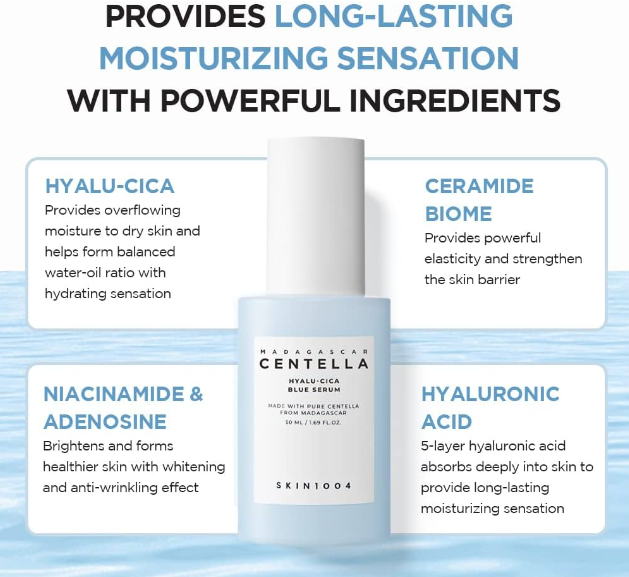SKIN1004 Madagascar Centella Hyalu-Cica Blue Serum 50ml
