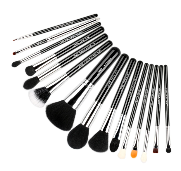 Set de Brochas Jessup - Conjunto de brochas con hebras sintéticas naturales para maquillaje de base en polvo, rubor, pestañas y labios, marca profesional de maquillaje, 25 piezas