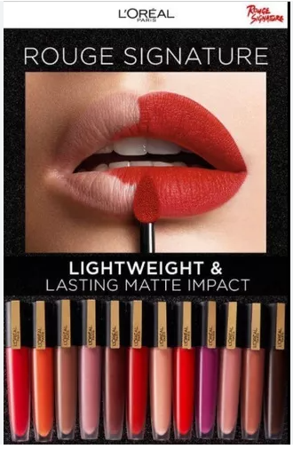Labial Liquido L'ORÉAL PARIS Rouge Signature 24 horas